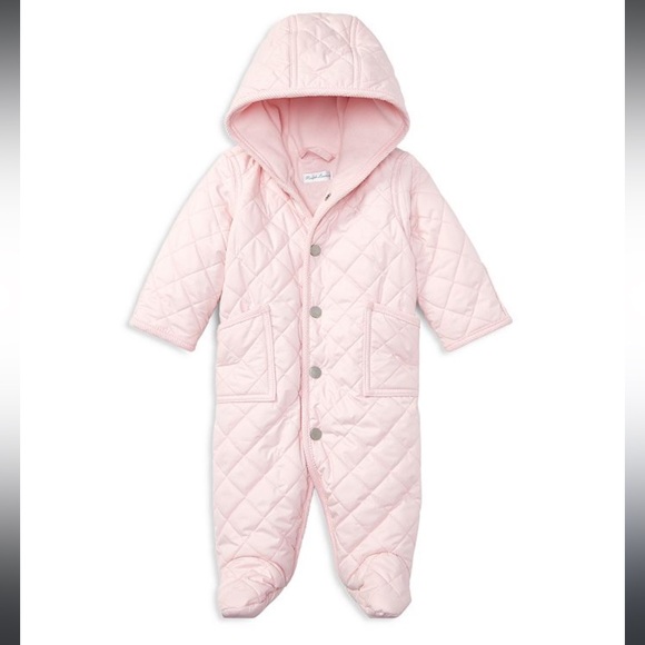 NWT Ralph Lauren Baby Girl Matte Bunting Coat in Pink - Picture 1 of 6